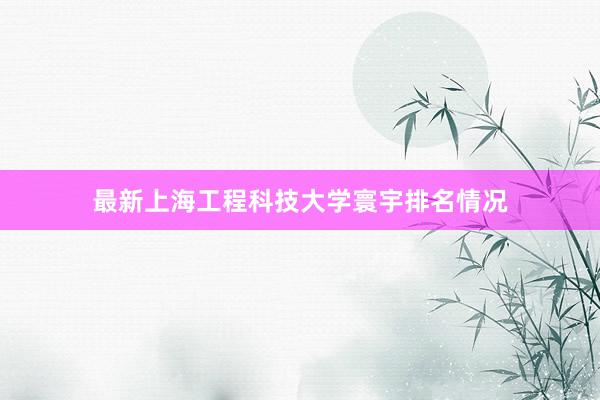 最新上海工程科技大学寰宇排名情况